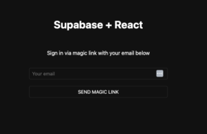 Read more about the article React + Supabase